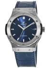 Hublot Titanium Classic Fusion Watch In Blue