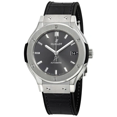 Hublot Classic Fusion Automatic Titanium Men's Watch 565.nx.7071.lr In Black / Grey