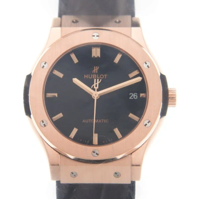 Hublot Classic Fusion Black Dial Automatic Men's 18 Carat Rose Gold Watch 511.ox.1181.lr In Black / Gold / Gold Tone / Rose / Rose Gold / Rose Gold Tone / Skeleton