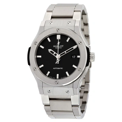 Hublot Classic Fusion Black Dial Titanium Automatic Men's Watch 542.nx.1170.nx In Metallic