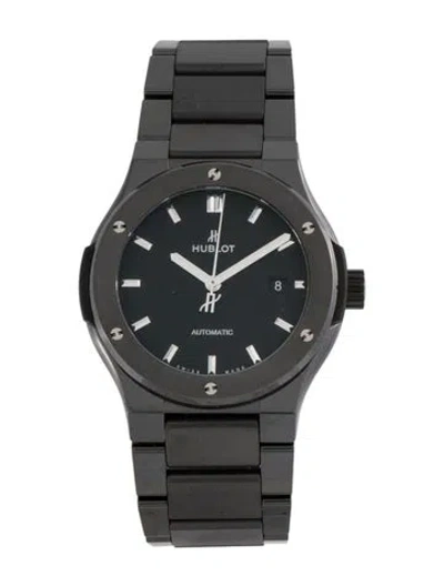 Pre-owned Hublot Classic Fusion Black Magic 45 Watch, 45mm In Multi