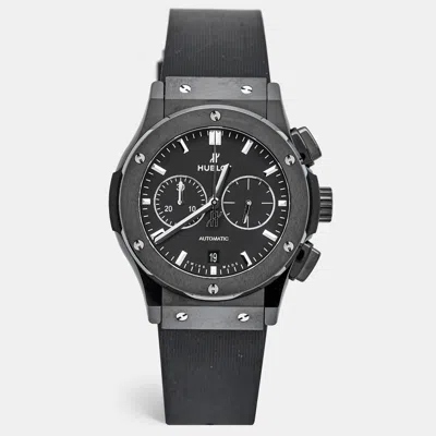 Pre-owned Hublot Classic Fusion Black Magic 541.cm.1171.rx Black Dial Ceramic Resin Pvd Coated Stainless Steel Rubber