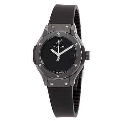 Pre-owned Hublot Classic Fusion Black Magic Quartz Black Dial Watch 581.cx.1270.rx.mdm