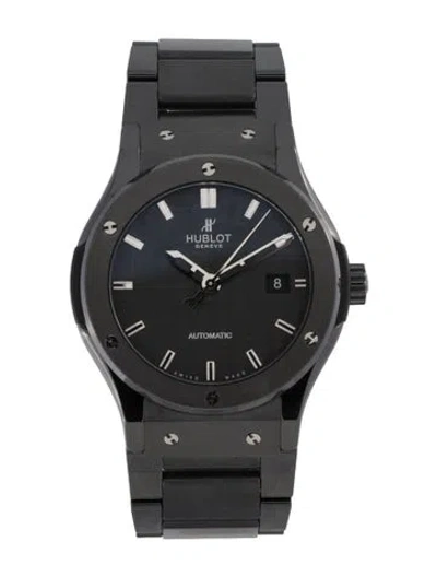 Pre-owned Hublot Classic Fusion Black Magic Watch In Multi