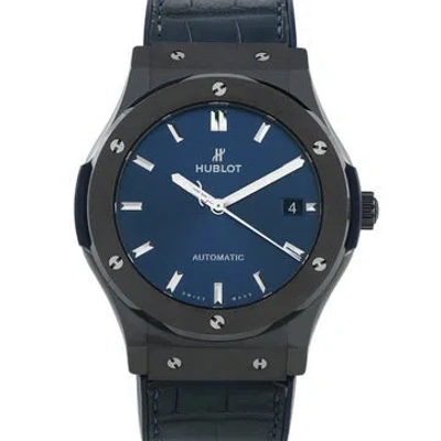 Pre-owned Hublot Classic Fusion Ceramic Blue Watch In Multi