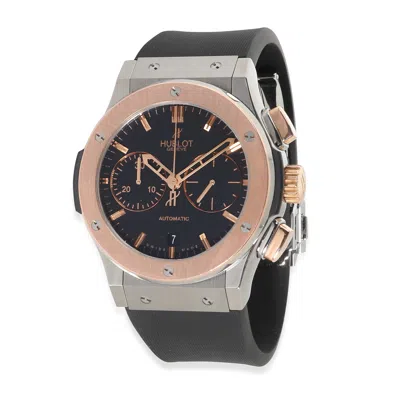 Hublot Classic Fusion Chrono 521.no.1181.rx Men's Watch In 18kt Titanium/rose Go In Silver