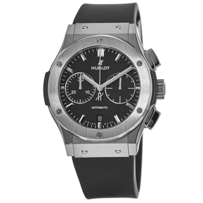 Hublot Classic Fusion Chronograph 45mm Black Dial Titanium Case Rubber Strap Men's Watch 521.nx.1171.rx