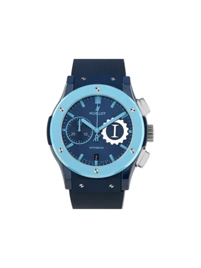 Pre-owned Hublot Classic Fusion Chronograph 45mm In Blue