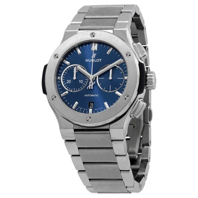 Hublot Classic Fusion Chronograph Automatic Men's Titanium Watch 540.nx.7170.nx In Blue
