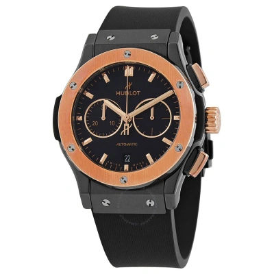 Hublot Classic Fusion Chronograph Ceramic King Gold Automatic Black Dial Men's Watch 541.co.1181.rx In Black / Gold / Rose / Rose Gold
