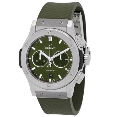 Hublot Classic Fusion Chronograph Titanium Automatic Green Dial Men's Watch 541.nx.8970.rx