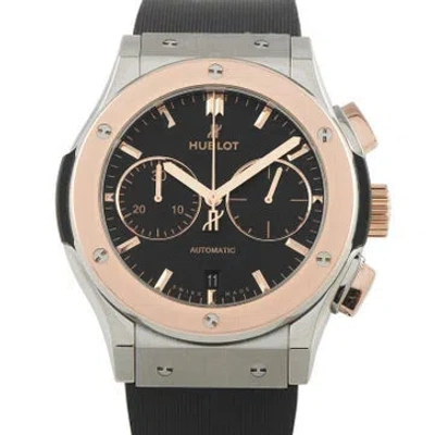 Pre-owned Hublot Classic Fusion Chronograph Titanium King Gold Watch In Multicolor
