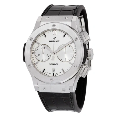 Hublot Classic Fusion Chronograph White Opalin Dial Men's Watch 521.nx.2611.lr In Black / Grey / White
