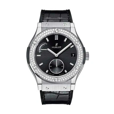 Hublot Classic Fusion Hand Wind Diamond Men's Watch 516.nx.1470.lr.1104 In Black