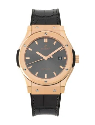 Pre-owned Hublot Classic Fusion King Gold Watch In Multi