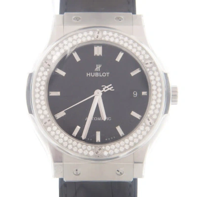 Hublot Classic Fusion Mat Black Dial Automatic Men's Diamonds Watch 511.nx.1171.lr.1104 In Black / Grey / Skeleton