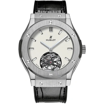 Hublot Classic Fusion Tourbillon 45mm Dial White Men's Watch 505.nx.2610.lr In Metallic