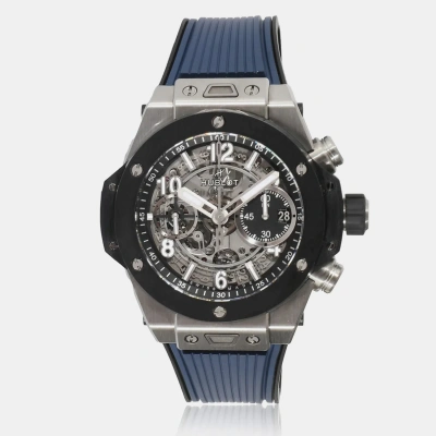 Pre-owned Hublot Grey Ceramic Big Bang 441.nm.1171.rx Automatic Men's Wristwatch 42 Mm