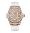 Hublot King Gold And Full Pavé Diamond Big Bang One Click Watch In Black