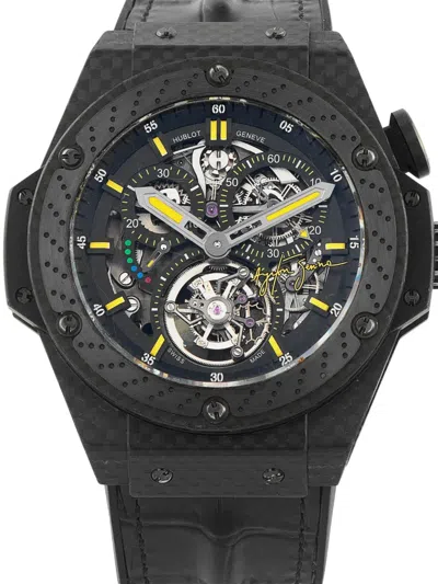 Pre-owned Hublot King Power Tourbillon Ayrton Senna 48mm Watch In Black