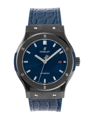 Pre-owned Hublot Men's Ceramic Blue Watch, Circa 2021 (authentic Pre-loved)