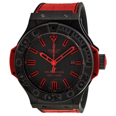 Hublot Big Bang Black Dial Red Leather Strap Men's Watch 322-ci-1130-gr-abr-10 In Red   / Black