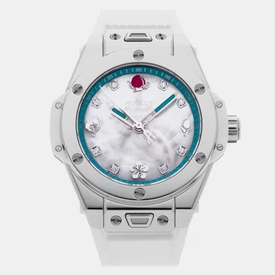 Pre-owned Hublot Big Bang Chen Man One Click 465.se.6070.rw.chm17 In White