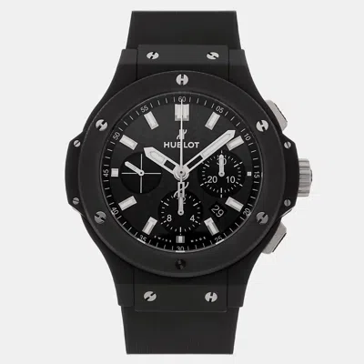 Pre-owned Hublot Big Bang Chronograph 301.ci.1770.rx Black Automatic Ceramic Men's Wristwatch 44 Mm