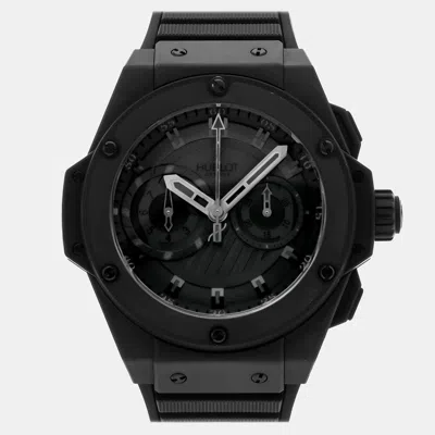 Pre-owned Hublot Big Bang King Power "foudroyante" 715.ci.1110.rx Black Automatic Ceramic Men's Wris
