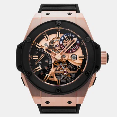 Pre-owned Hublot Big Bang King Power Tourbillon Gmt 706.om.1180.rx In Black