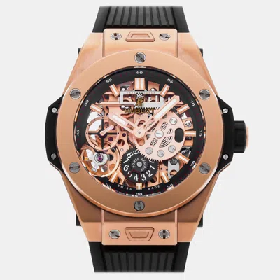 Pre-owned Hublot Big Bang Meca-10 King Gold 414.oi.1123.rx In Black
