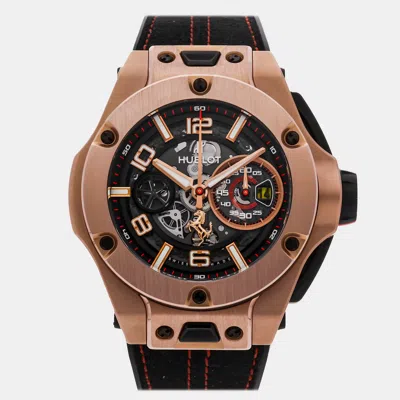 Pre-owned Hublot Big Bang Unico Ferrari Limited Edition 402.ox.0138.wr Automatic 45 Mm In Black