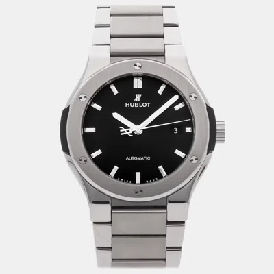 Pre-owned Hublot Classic Fusion 548.nx.1170.nx Black Automatic Titanium Men's Wristwatch 42 Mm