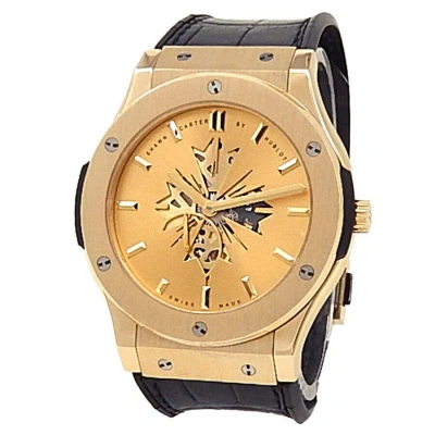 Hublot Classic Fusion Shawn Carter Hand Wind Champagne Dial Men's Watch 515.vx.4001.lr.shc In Gold