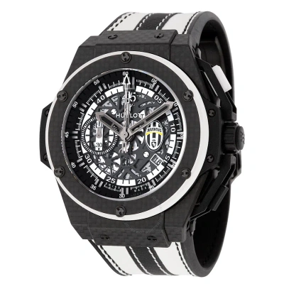 Hublot F1 King Power Juventus Chronograph Carbon Fiber Skeleton Dial Men's Watch 716.qx.11 In Black / Skeleton / White