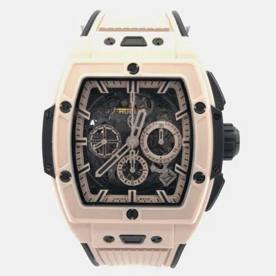 Pre-owned Hublot Spirit Of Big Bang 642.cz.6110.rx Silver Ceramic Automatic Men Wristwatch 42mm