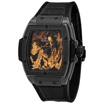 Pre-owned Hublot Spirit Of Big Bang Automatic Black Dial Men's Watch 665.cx.0660.lr