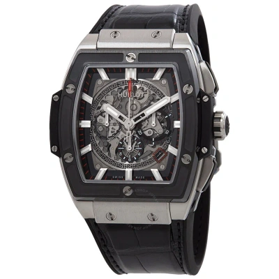 Hublot Spirit Of Big Bang Automatic Skeleton Dial Black Leather Men's Watch 601.nm.0173.lr In Black / Skeleton