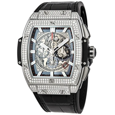 Hublot Spirit Of Big Bang Chronograph Skeleton Dial Men's Watch 601.nx.0173.lr.1704 In Black