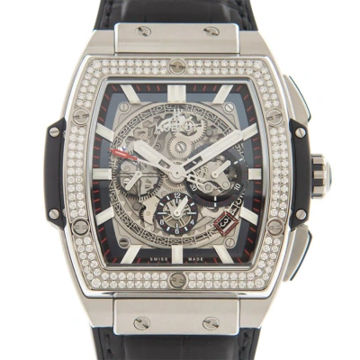 Hublot Spirit Of Big Bang Skeleton Dial Black Leather Band Automatic Men's Watch 601.nx.0173.lr.1104