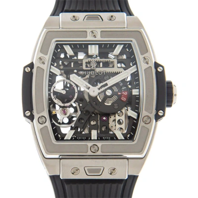 Hublot Sspirit Of Big Bang Meca 10 Titanium Hand Wind Men's Watch 614.nx.1170.rx In Black / Grey