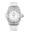 Hublot Stainless Steel And Diamond Big Bang One Click Automatic Watch In Black