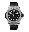 Hublot Stainless Steel And Diamond Big Bang One Click Watch In Black