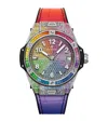 Hublot Stainless Steel And Gemstones Big Bang One Click Watch In Black