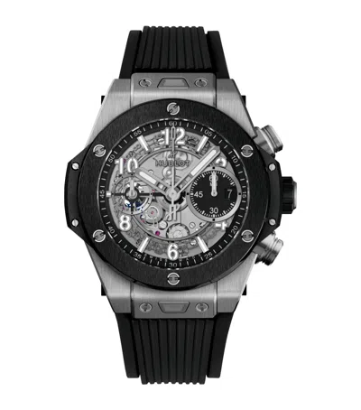 Hublot Titanium And Ceramic Big Bang Unico Watch In Black