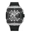 Hublot Titanium And Ceramic Square Bang Unico Watch In Black