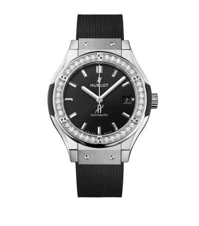 Hublot Titanium And Diamond Classic Fusion Watch 38mm In Black