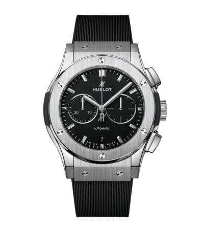 Hublot Titanium Classic Fusion Chronograph Watch In Black