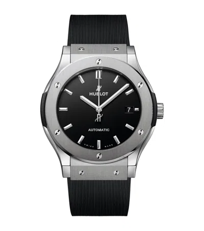 Hublot Titanium Classic Fusion Watch In Black