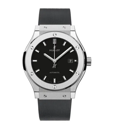 Hublot Titanium Classic Fusion Watch In Black